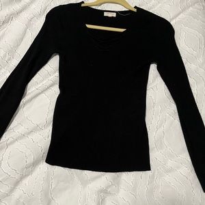 Long sleeve strappy chest top
